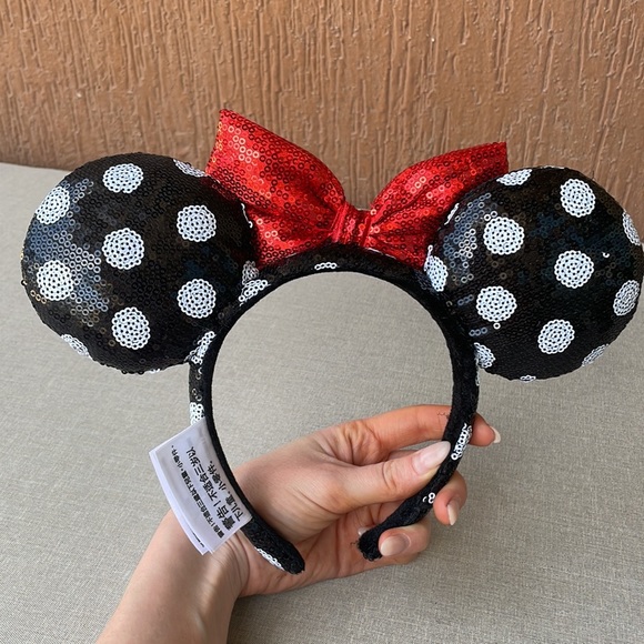 Sequined Minnie mouse ears - Picture 3 of 8